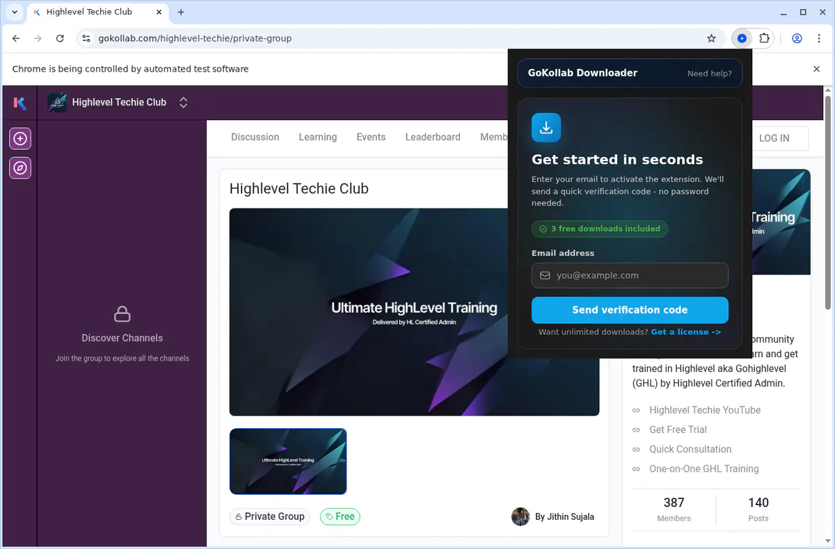 Gokollab Video Downloader browser extension screenshot 5